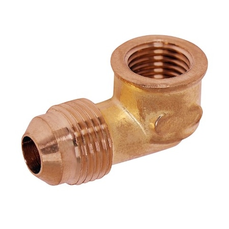Everflow 3/8 Flare x 1/2 FIP Reducing 90 Degree Elbow Pipe Fitting, Brass F50R-3812